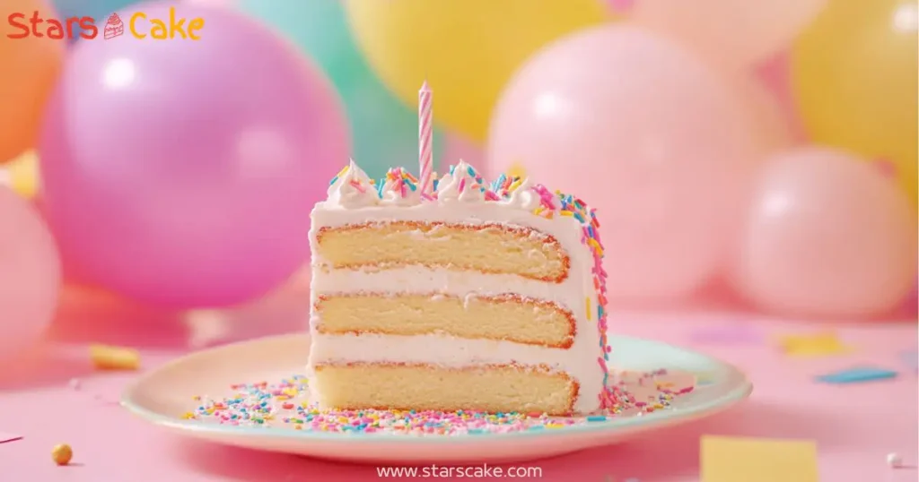happy birthday cake serving slice of happy birthday cake served