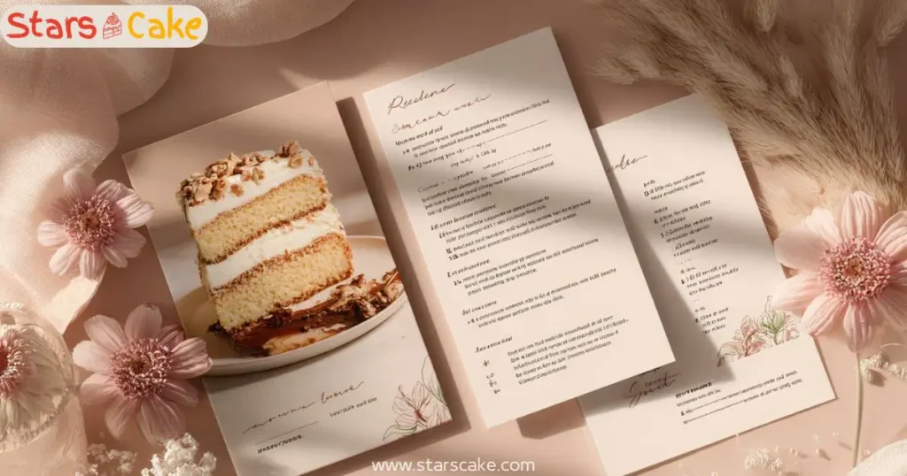 peanut butter jam cake recipe card