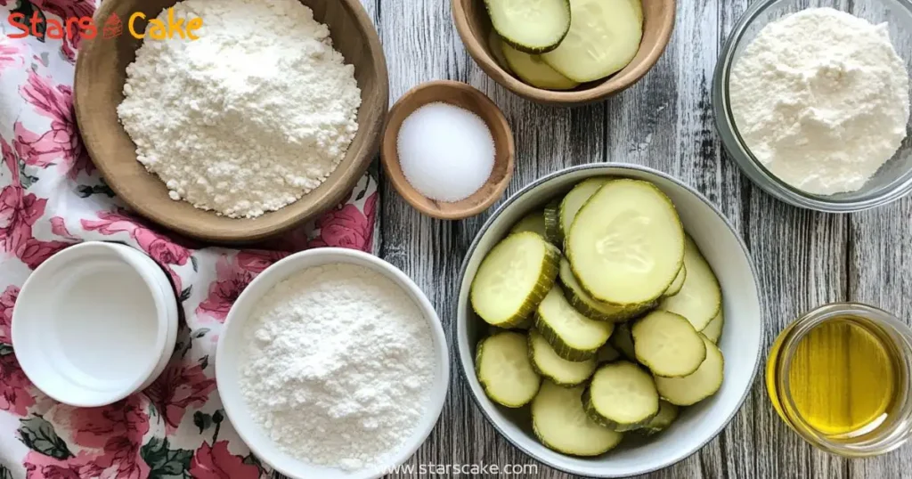 Ingredients for pickle cake recipe