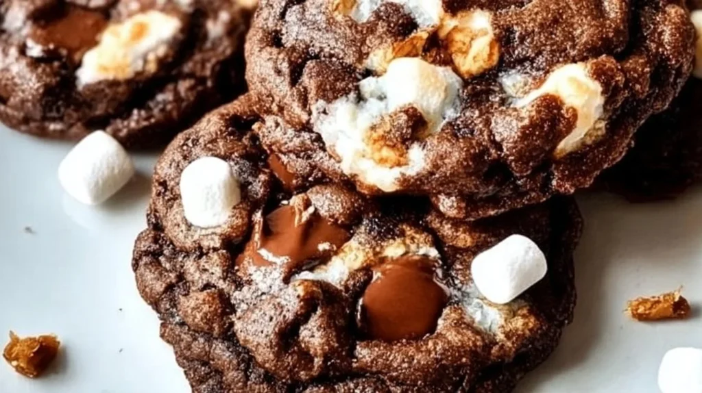 Levain Bakery Rocky Road Cookies filled with chocolate, nuts, and marshmallows