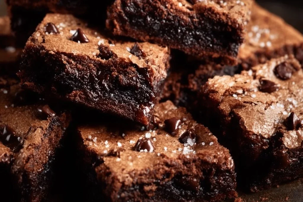 Delicious brown butter brookies with a crispy edge and gooey center.