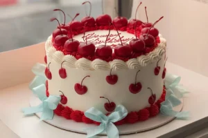 Cherry Birthday Cake