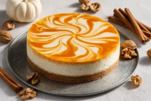 Pumpkin Swirl Cheesecake Recipe Card