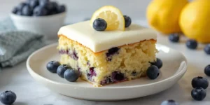 Lemon Blueberry Cake with Cream Cheese Frosting