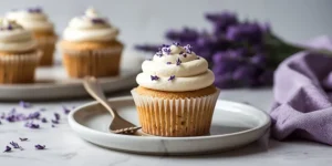Lavender Spring Cupcakes with Honey Buttercream