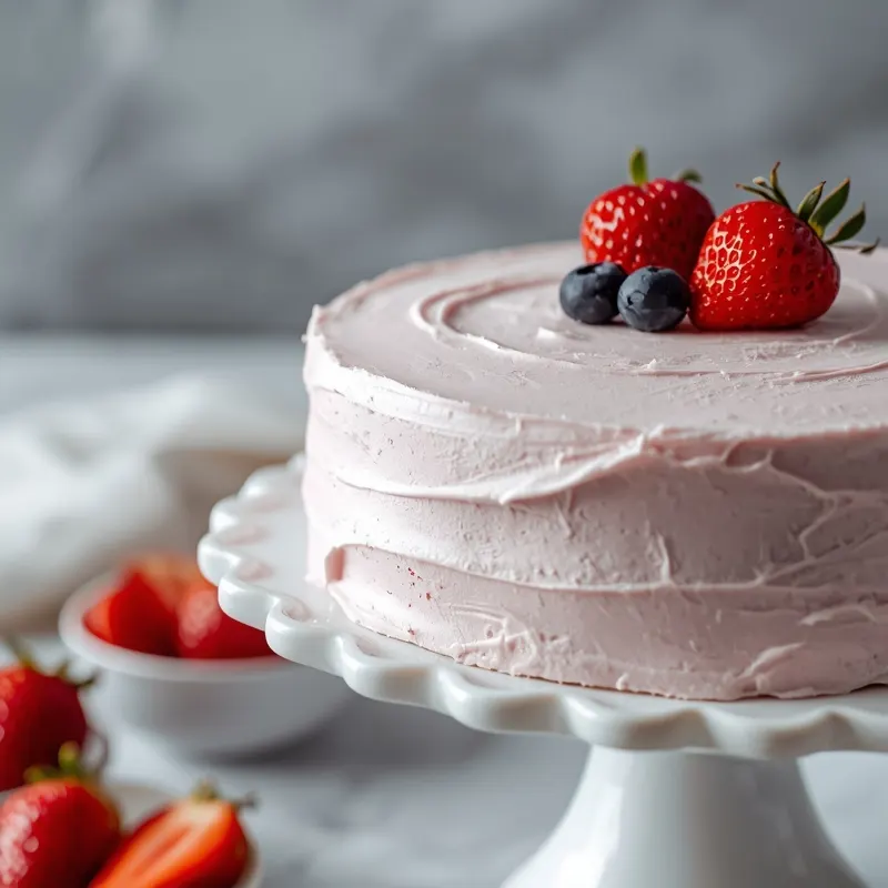 Berry First Birthday Cake with Sweet Strawberry Design
