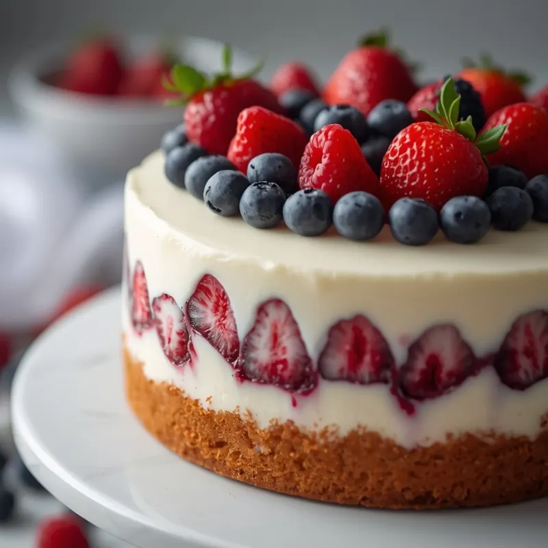 Berry First Birthday Party Cake with Matching Food Ideas