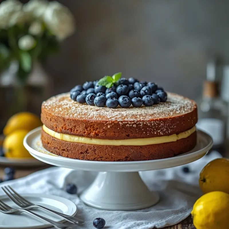 Elegant Blueberry Lemon Cake with Fresh Decoration Ideas Elegant Blueberry Lemon Cake with Fresh Decoration Ideas