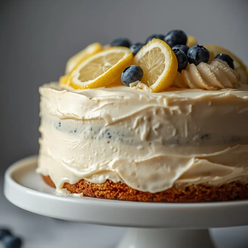 Elegant Blueberry Lemon Cake with Fresh Decoration Ideas Elegant Blueberry Lemon Cake with Fresh Decoration Ideas