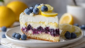 Creamy Blueberry Lemon Cheesecake Cake for Special Occasions