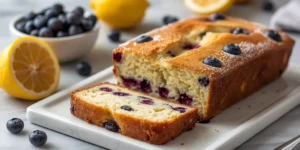 Moist Blueberry Lemon Loaf Cake for Breakfast Treat