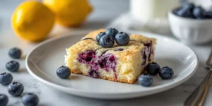 Blueberry Lemon Poke Cake with Fresh Fruit Flavor