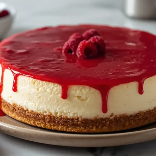 cheesecake with raspberry topping recipe