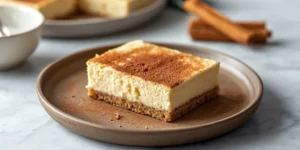 Churro Cheesecake Cake Bars with Creative Decoration