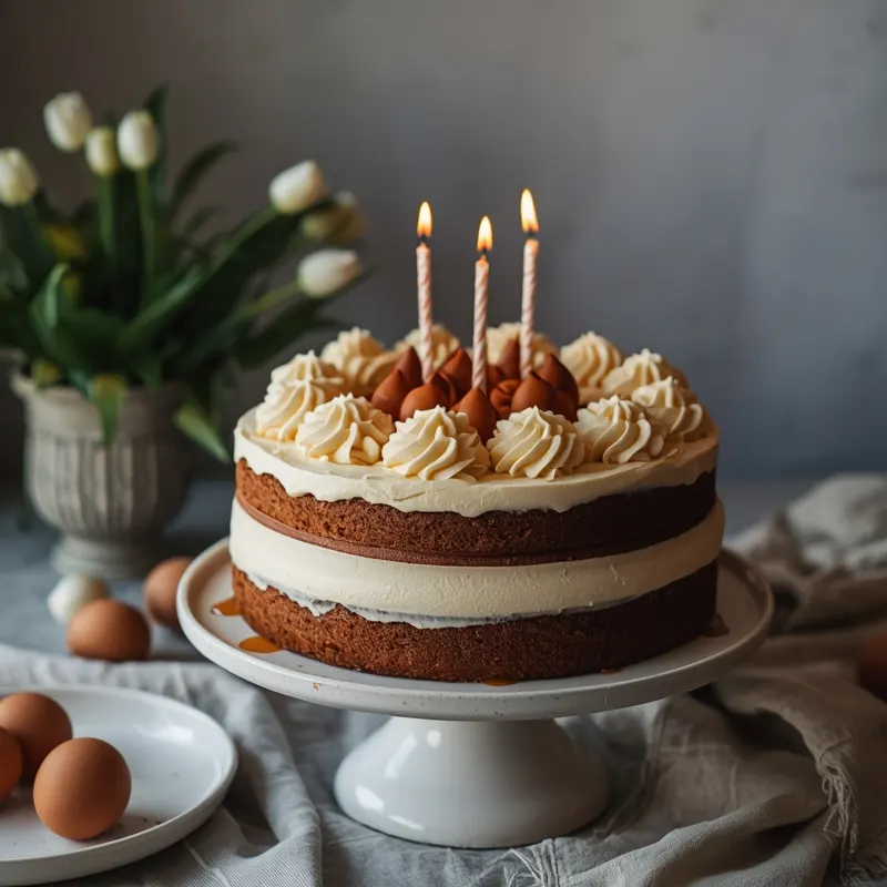 Dulce de Leche Birthday Cake with Elegant Decoration Ideas Dulce de Leche Birthday Cake with Elegant Decoration Ideas