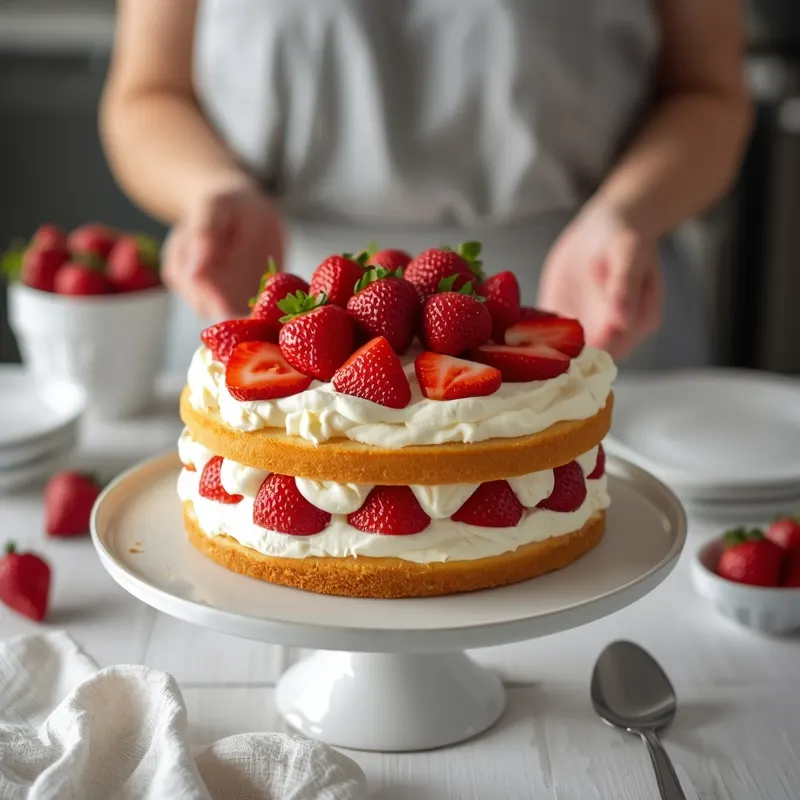 Fresh Strawberry Shortcake Cake for a Light Summer Dessert Fresh Strawberry Shortcake Cake for a Light Summer Dessert