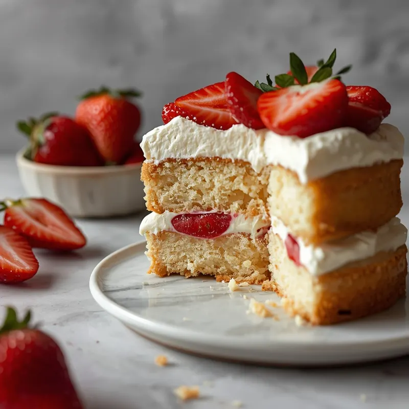 Fresh Strawberry Shortcake Cake for a Light Summer Dessert Fresh Strawberry Shortcake Cake for a Light Summer Dessert