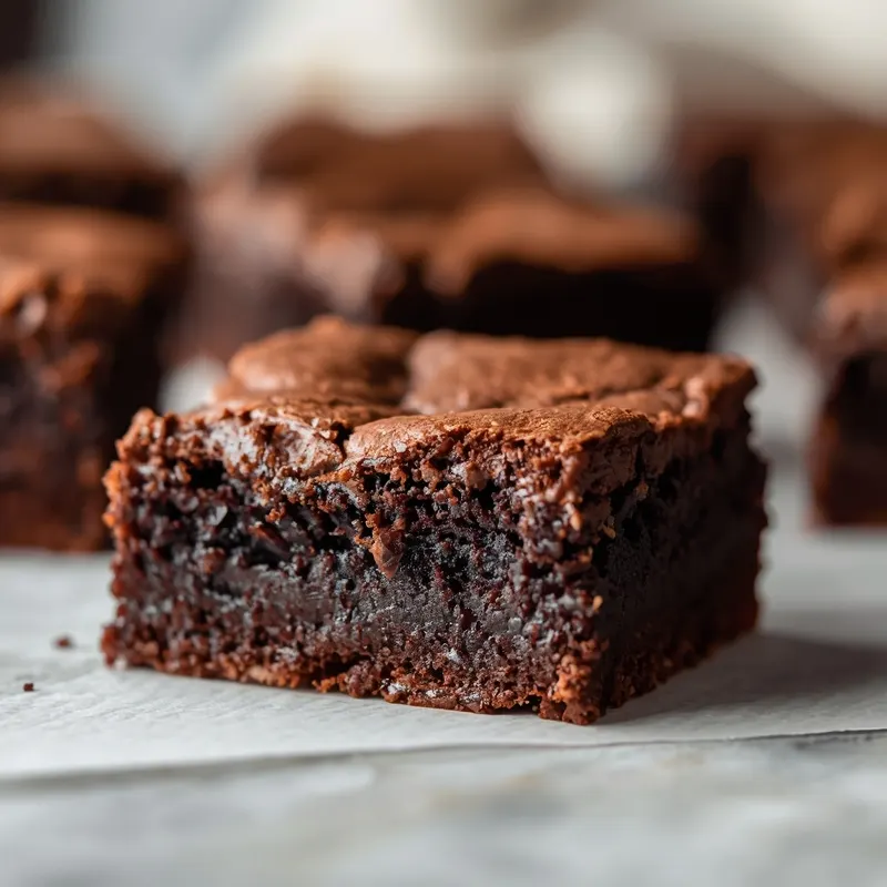 Fudgy Homemade Brownies with Rich Chocolate Center Fudgy Homemade Brownies with Rich Chocolate Center