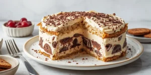Ice Cream Sandwich Cake with Ice Cream Layers for Summer Parties