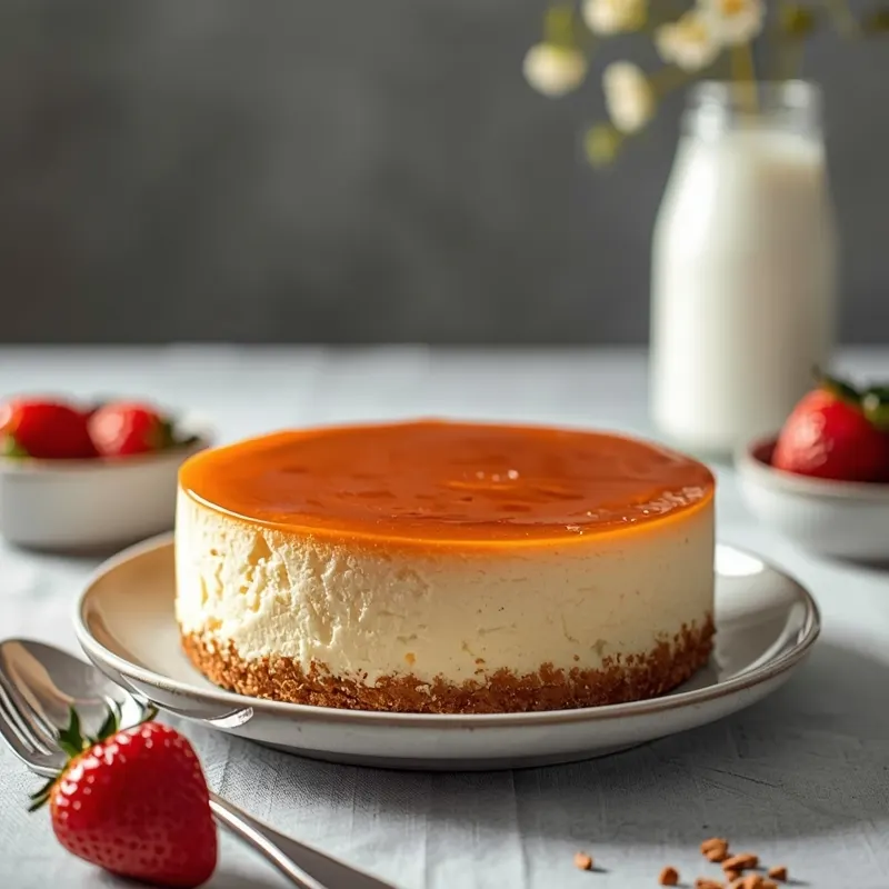 Soft Japanese Cheesecake with Pudding-Like Texture for Dessert Lovers