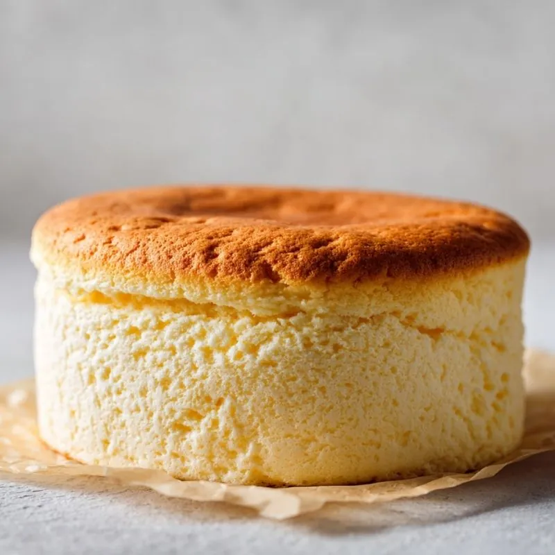 japanese cotton cheesecake with soft fluffy texture and golden top