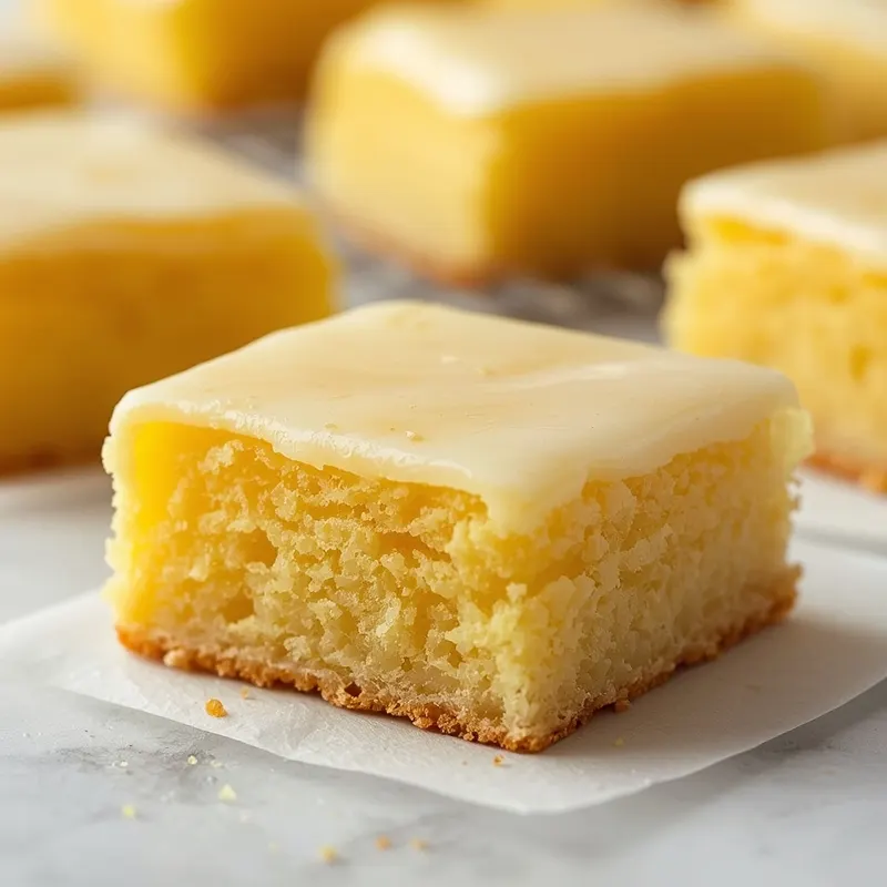Soft Lemon Cake Bars Recipe for Spring Baking