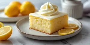Easy Lemon Poke Cake with Box Cake Mix and Pudding