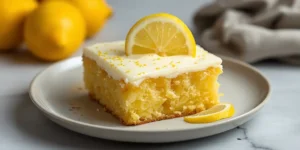 Simple Lemon Poke Cake with Yellow Cake Mix Base