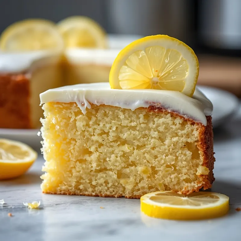 Simple Lemon Poke Cake with Yellow Cake Mix Base