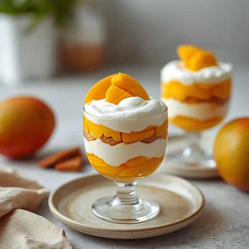Chilled Mango Float Cups for Easy Party Serving Chilled Mango Float Cups for Easy Party Serving