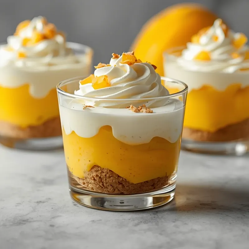 Chilled Mango Float Cups for Easy Party Serving Chilled Mango Float Cups for Easy Party Serving