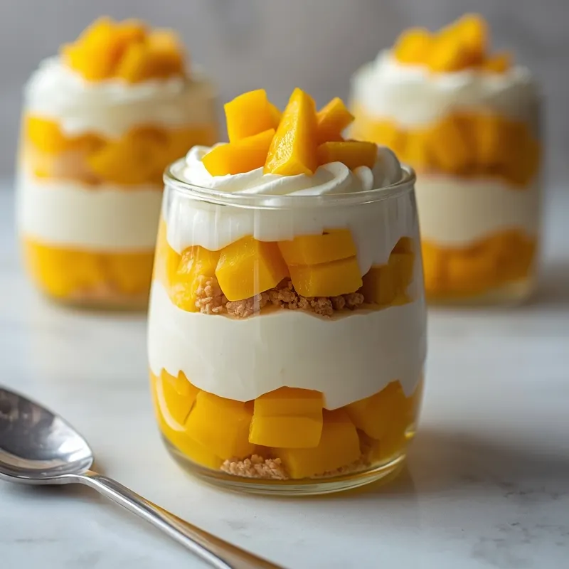Refreshing Mango Parfait Style Float for Healthy Treats