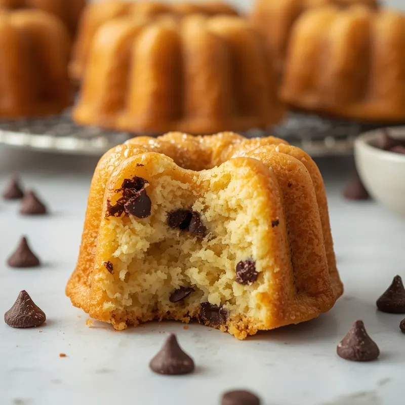 Golden Mini Bundt Cake from Cake Mix Box