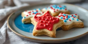 Colorful Patriotic Sugar Cookies for 4th of July Parties