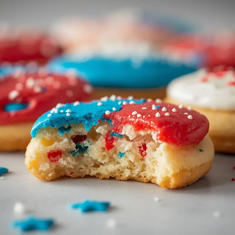 Colorful Patriotic Sugar Cookies for 4th of July Parties
