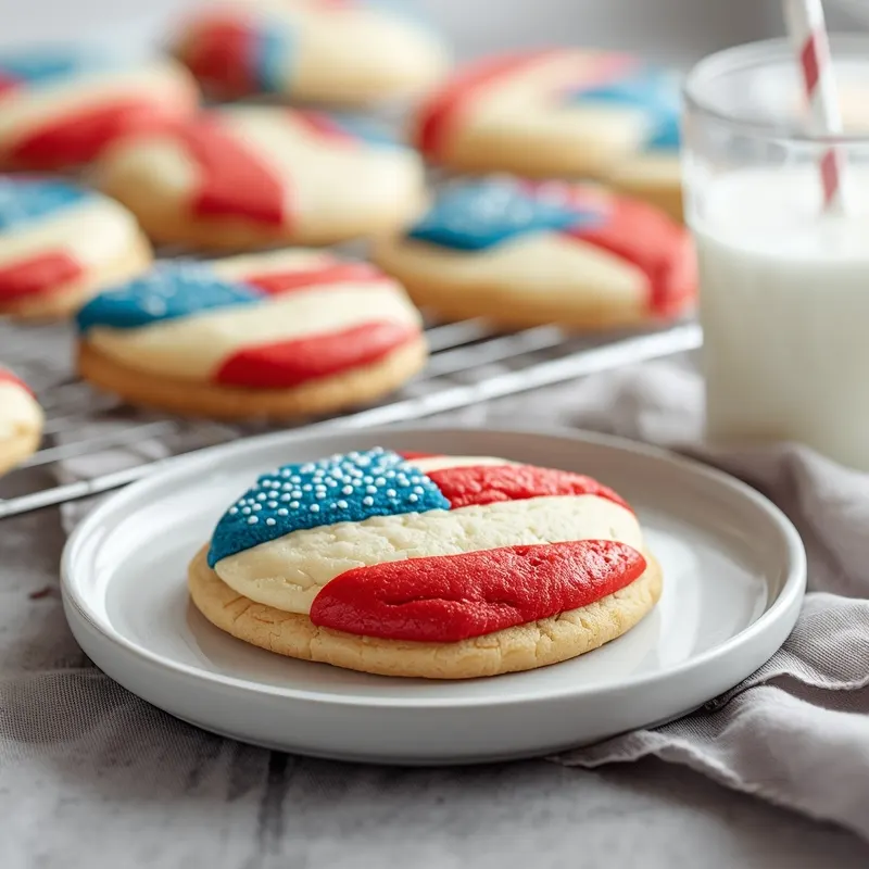 Soft Patriotic Sugar Cookie for Labor Day Celebration Soft Patriotic Sugar Cookie for Labor Day Celebration