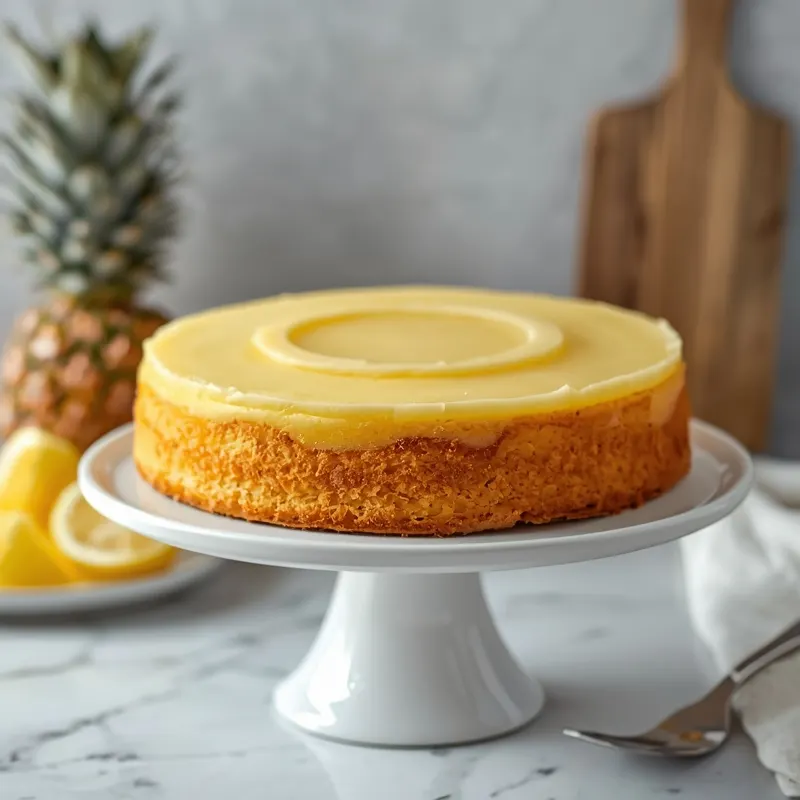 Pineapple Lemon Poke Cake for Tropical Dessert Ideas