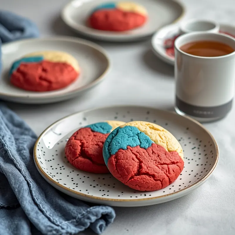 Iced Patriotic Sugar Cookie with Red White and Blue Design