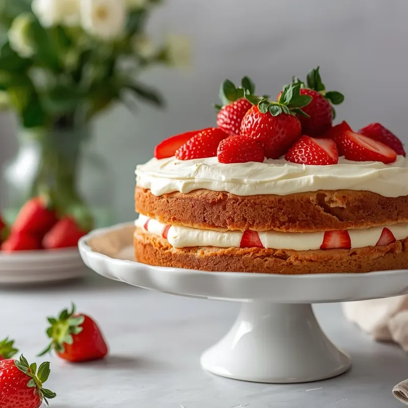 Creamy Strawberry Cream Cake for a Fresh Summer Dessert Creamy Strawberry Cream Cake for a Fresh Summer Dessert