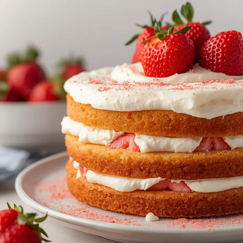 Creamy Strawberry Cream Cake for a Fresh Summer Dessert Creamy Strawberry Cream Cake for a Fresh Summer Dessert