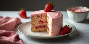 Strawberry First Birthday Cake for Baby Girl Celebration