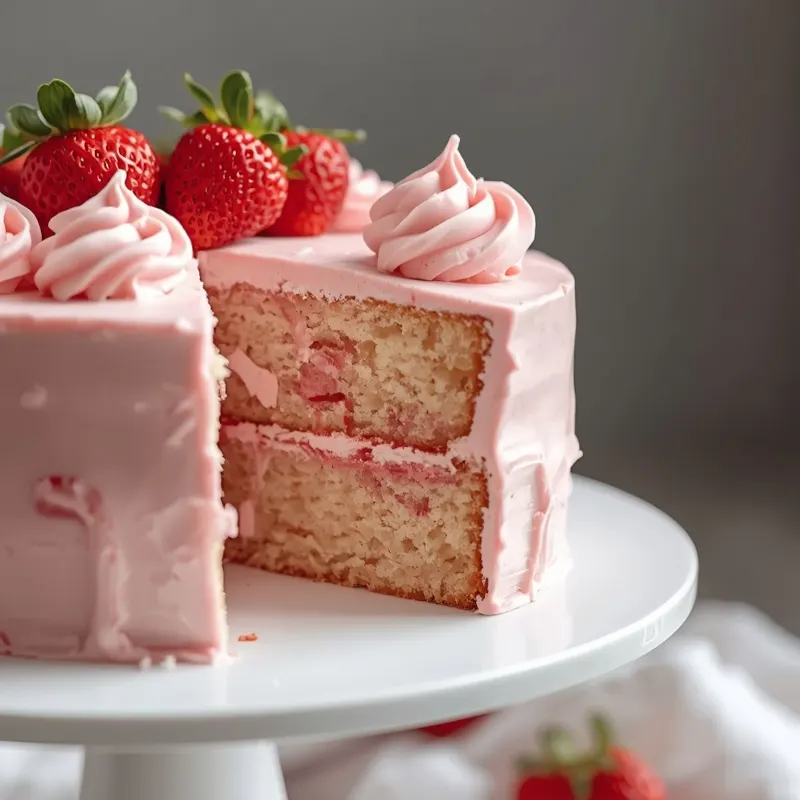Strawberry First Birthday Cake for Baby Girl Celebration