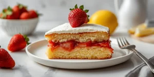 Easy Strawberry Lemonade Cake with Lemon Cake and Strawberry Filling