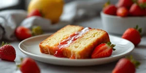 Strawberry Lemonade Cake with Jam Filling for Spring Baking