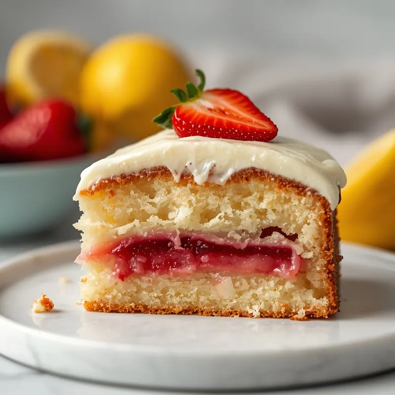 Strawberry Lemonade Cake with Jam Filling for Spring Baking Strawberry Lemonade Cake with Jam Filling for Spring Baking