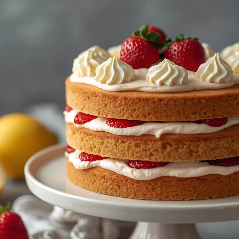 Fresh Strawberry Lemonade Layer Cake with Citrus Filling Fresh Strawberry Lemonade Layer Cake with Citrus Filling