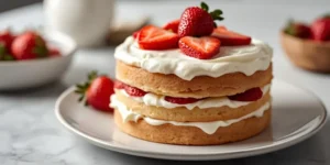 Strawberry Shortcake Cake for Baby Shower Dessert Table
