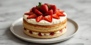 Elegant Strawberry Shortcake Cake Design for Party Centerpieces