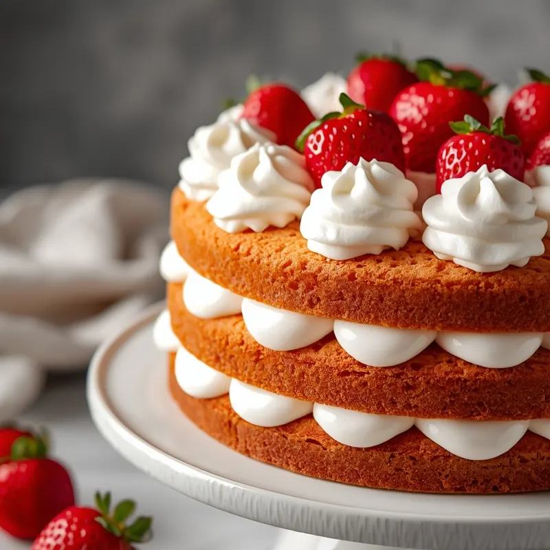 Elegant Strawberry Shortcake Cake Design for Party Centerpieces