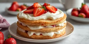 Fluffy Strawberry Shortcake Cake for a Dreamy Birthday Dessert